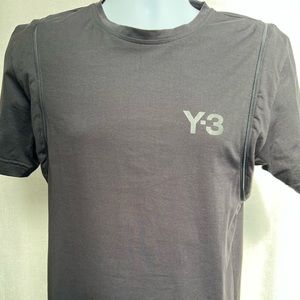 Men’s “Y-3 Yohji Yamamoto” Black Tee Shirt
